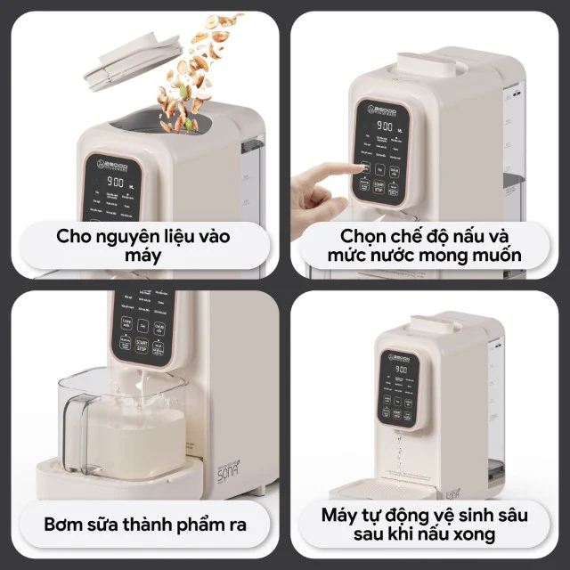 Máy Xay Sữa Hạt Tự Động 100% 2GOOD SONA I8 (1,2 Lít) - Bản Ca Nhựa